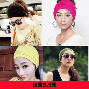  满包邮 韩国发饰棉质百搭淑女发带弹力针织发箍宽边 瑜伽头带发饰