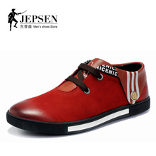 JEPSEN/吉普森 正品 打蜡磨砂皮 摇滚版休闲板鞋 H888红色 男鞋