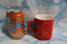 雀巢 早期 横字logo经典红杯/咖啡杯--枫叶红杯
