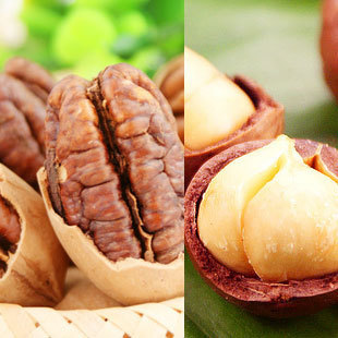  【天猫年货】食人谷坚果碧根果奶油味200g+夏威夷果228g密封罐装