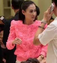 张柏芝范范婚礼ANNA ROSE同款立体玫瑰花朵外套原现货