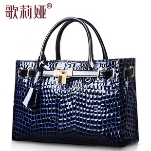  歌莉娅新款手提包 红色牛皮鳄鱼纹亮片包包特价女包新娘包014