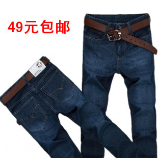  49元特价包邮春装新款潮男士直筒牛仔裤修身韩版大码牛崽裤男