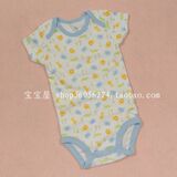 09新款!Carter's白色小动物短袖爬服/包屁衣/三角哈衣