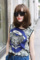 大小姐 2012夏新撞色拼接歐美復古愛心花卉圖案 雪紡T恤 無袖背心