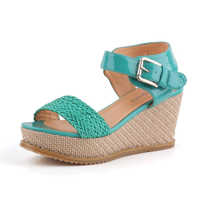 高跟女凉鞋厚底坡跟...