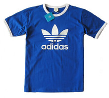【宝贝酷】专柜2012新款-经典活力-ADIDAS三叶草 男短袖 T恤宝蓝
