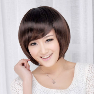 假发 短发女BOBO头 短<em>直发</em> <em>女式</em>梨花头斜刘海