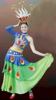 孔雀舞舞蹈演出 舞台表演服饰 傣族蓝色泼水节礼仪服装