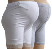 K601 夏孕妇安全裤孕妇打底裤可调节孕妇三分 平口蕾丝两种打底裤