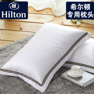 标题优化:五星级酒店希尔顿套房羽绒枕芯 95%白鹅绒+鹅毛片枕头中低款枕芯