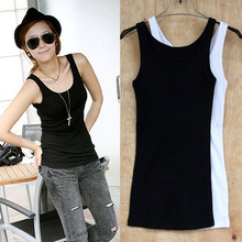 优质款！独爱你  最原始款百搭纯色罗纹棉背心 黑色/白色 实拍