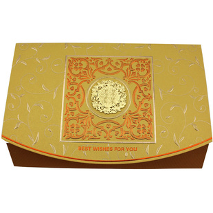  金色深深 祝福卡片 生日礼物 创意对折式 商务贺卡 带信封