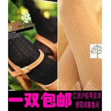 洛丽塔风格！唯美竖条复古镂空显瘦蕾丝袜 日本连裤袜 白色丝袜子