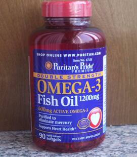  Puritan's Pride Omega-3深海鱼油胶囊90粒1200毫克