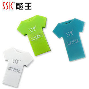 开心赚宝 SSK飚王 TF读卡器 T恤 Micro SD读卡器 手机挂饰 包邮
