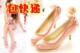 【限时包邮】杂志名模甜美公主秋单<span class=H>鞋</span>美腿显瘦圆头亮漆皮高跟<span class=H>鞋</span>
