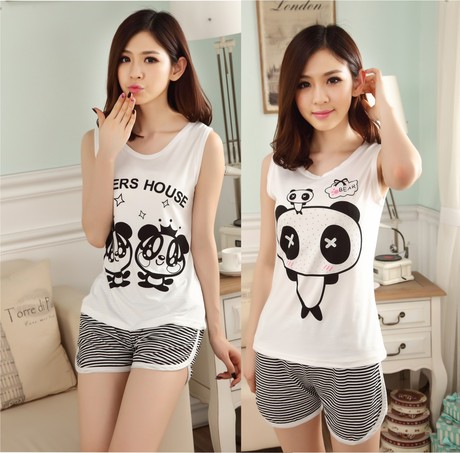 包邮2014新款<em>夏装家居</em>服套装<em>女短裤</em>短袖卡通