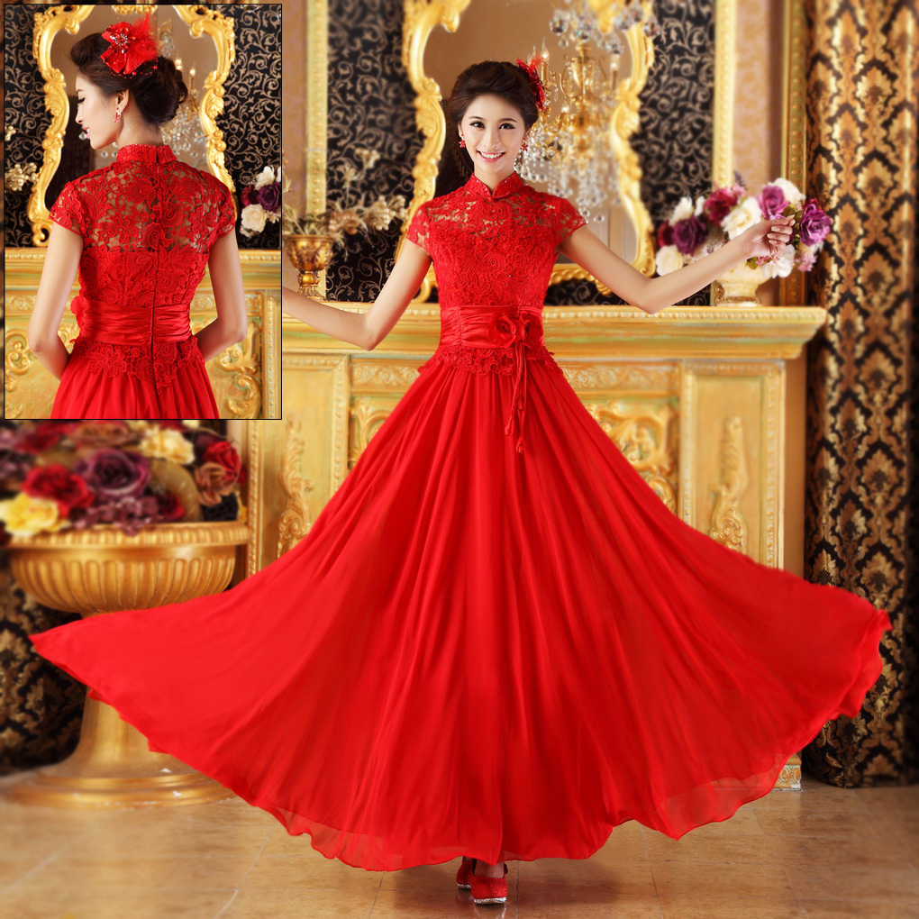 【多图】新娘旗袍长款敬酒服 - 新娘旗袍长款敬酒服品牌|价格|评论,新娘旗袍长款敬酒服图片|搭配|排行榜-美丽说