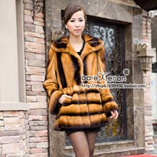 2011新款特价 进口水貂 整貂外套 貂皮大衣 女 2063-C012