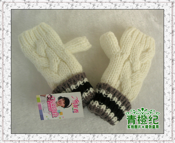 (特),MM最爱 时尚保暖 纯羊毛 半指手套 <em>今冬最</em>