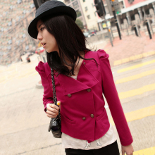 as安都2011冬新款女装摩登双排扣大翻领开衫 外套 9041210