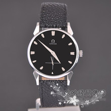 Special OMEGA Omega watches second hand machinery independent casual watches belt / black face