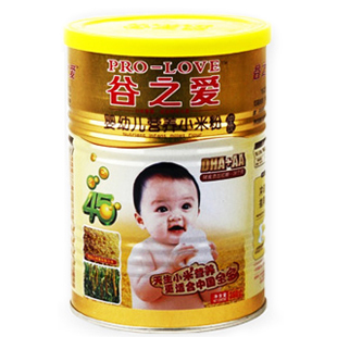  谷之爱地球最好小米米粉4个月婴儿食品宝宝辅食有机食品DHA+AA 罐