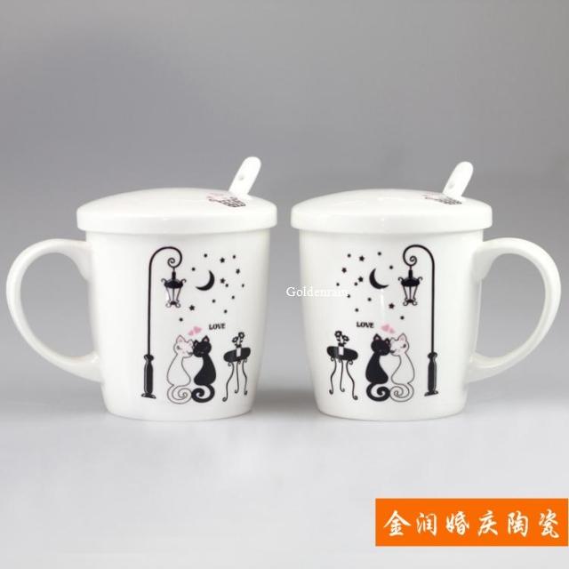 情侣杯 杯子 对杯 有盖 带盖 创意 韩国 骨瓷 唐山骨质瓷 情侣杯 杯子 对杯 有盖 带盖 创意 韩国 骨瓷 唐山骨质瓷