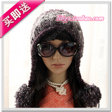 帽子 女 冬天 可爱 韩版 秋冬冬季<span class=H>护耳</span>帽 <span class=H>毛线</span>帽 时尚杂志时装帽