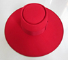 羊毛高端礼帽舞台时装帽，欧美高贵气质平顶加大帽檐黑色红色
