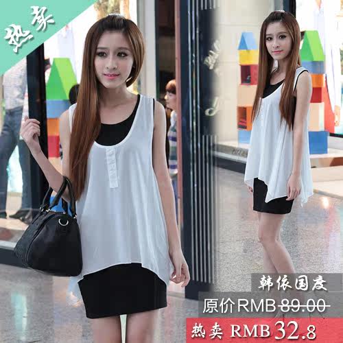 【精选】<em>女装</em>_搭配2014<em>夏装</em>新款<em>韩版女装</em>假两