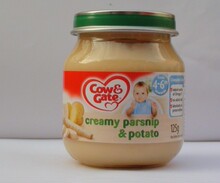 新品特价:英国原装Cow&gate牛栏辅食一阶段甜菜根土豆泥125g4月+