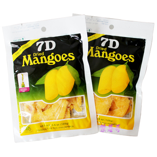  菲律宾进口7D芒果干MANGOES 100g宿雾岛mango干新包装零食特产