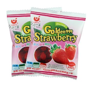  台湾进口特产 一番大湖有机草莓干 新鲜纯天然无添加 10g