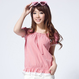 【<span class=H>森马</span>semir】女款花边装饰短袖衬衫原价119元官方正品082150018