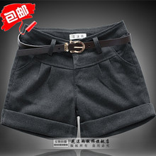 年终大促清仓2011冬装新款女装韩版百搭大码裤子呢子毛呢短裤靴裤