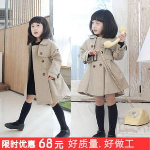  秋款女童童装日韩品牌新款儿童春秋款超可爱流行外贸风衣