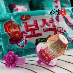  [书生] 韩国进口乐天宝石戒指/项链糖(苹果味)13g(24) 钻石糖果