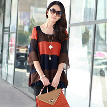 <span class=H>on</span><span class=H>ly</span>.you家 2012夏装女装新款专柜正品时尚优雅拼色<span class=H>雪纺</span><span class=H>衫</span>