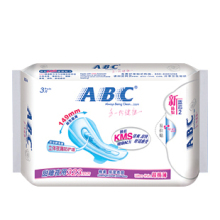 ABC甜睡夜用超级薄绵柔排湿网面卫生巾3片K34