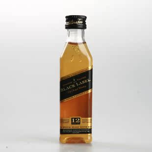  洋酒【John Walker】尊尼获加黑方威士忌小酒办50ml 酒版 酒伴