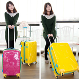 9折韩拼色PCTSA锁旅行<span class=H>箱包</span>拉杆箱子 行李箱女万向轮正品20/24寸