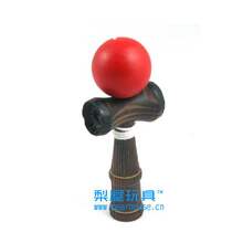 传统玩具个性火烧实木制作剑玉/剑球/技巧球收藏品