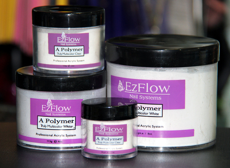 美甲正品EzFlow透明加白水晶甲雕花粉法式光