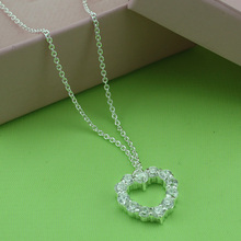 Bank of New artículos de moda especial de comercio [A-] plata diamante corazón collar de Tiffany