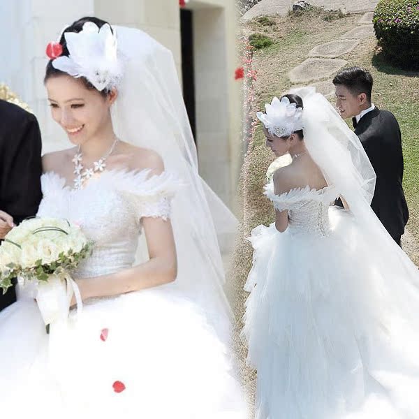 爱琴海一字肩绑带婚纱礼服 2013最新款韩版公主春季时尚蓬蓬婚纱 爱琴海一字肩绑带婚纱礼服 2013最新款韩版公主春季时尚蓬蓬婚纱