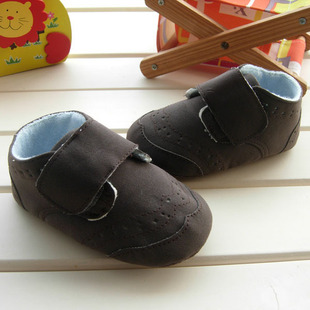  秋冬 男宝宝 婴儿 棕色 软底 学步 满月 周岁小孩保暖鞋B656
