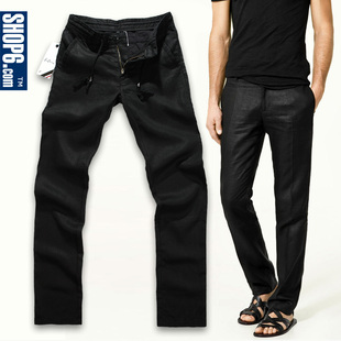 Shop6 26,863 ★ 6th store self-cultivation antistatic and breathable men's genuine casual linen pants trousers