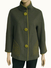 专柜正品 中老年服装妈妈装<span class=H>福太太</span>贵夫人春装羊毛呢外套3.6折疯抢